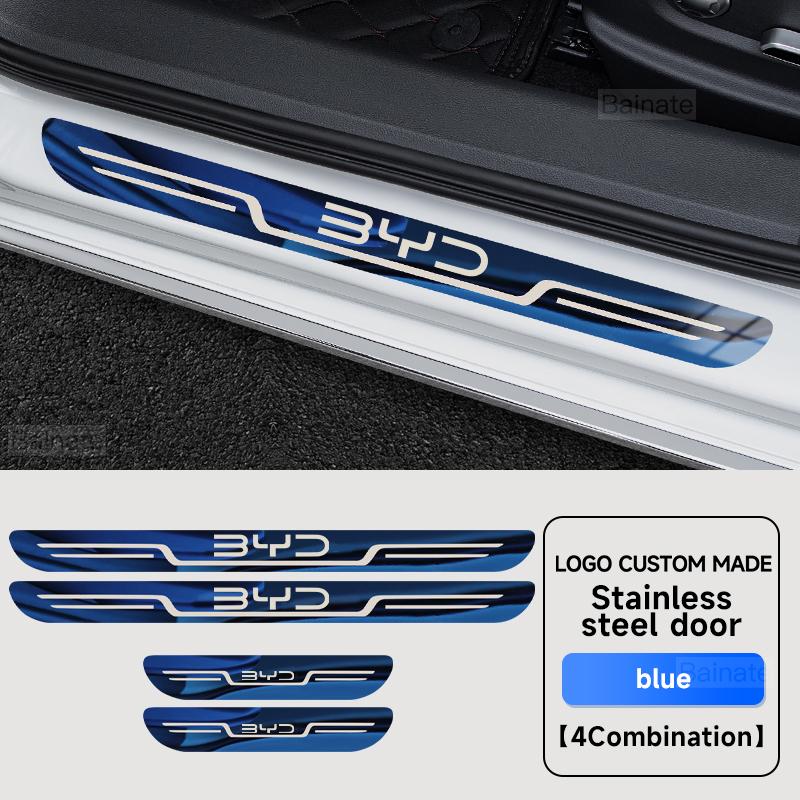 BGY1 Автомобильные накладки на пороги из нержавеющей стали для BYD Atto 3 Dolphin Seal Tang F3 Dmi Song Yuan EV 2023 2024 Atto 4 Автомобильные аксессуары