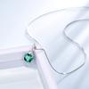 Umcho Created Emerald Gemstone Pendants For Women Genuine Solitaire Pendant Necklace Brand Jewelry New