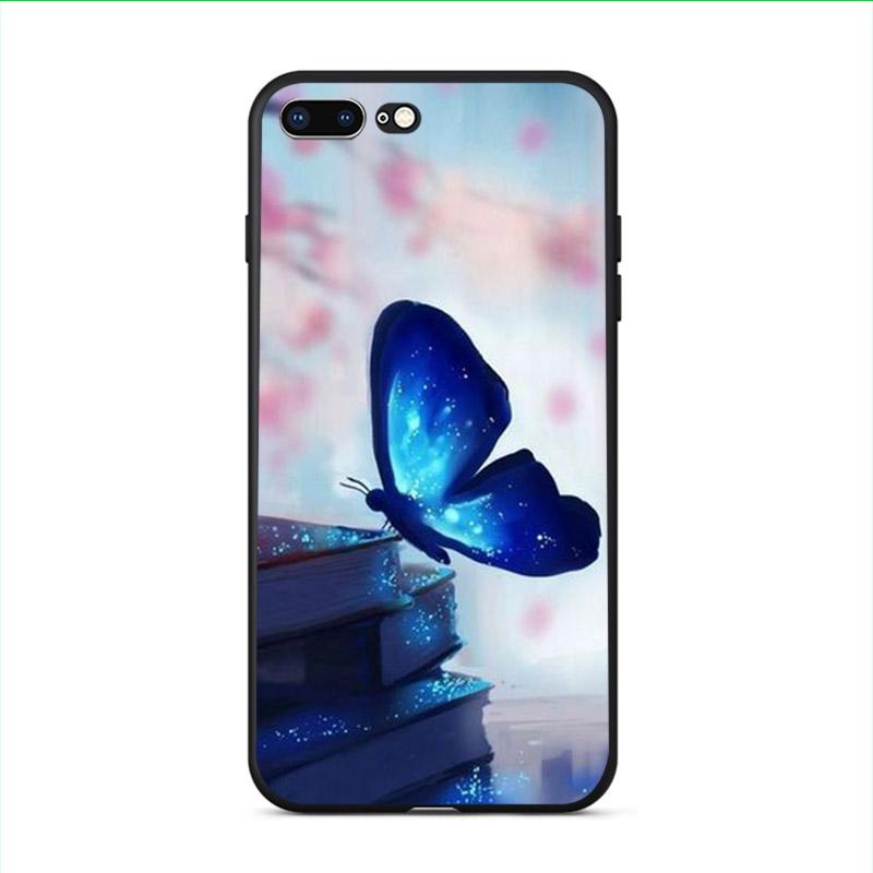 Милый чехол для телефона с бабочкой для iphone 11 11Pro Max, черный чехол из ТПУ, мягкие чехлы из ТПУ XR XS MAX X 7 8 6 6s plus 5 5S SE 2020, чехол Fundas