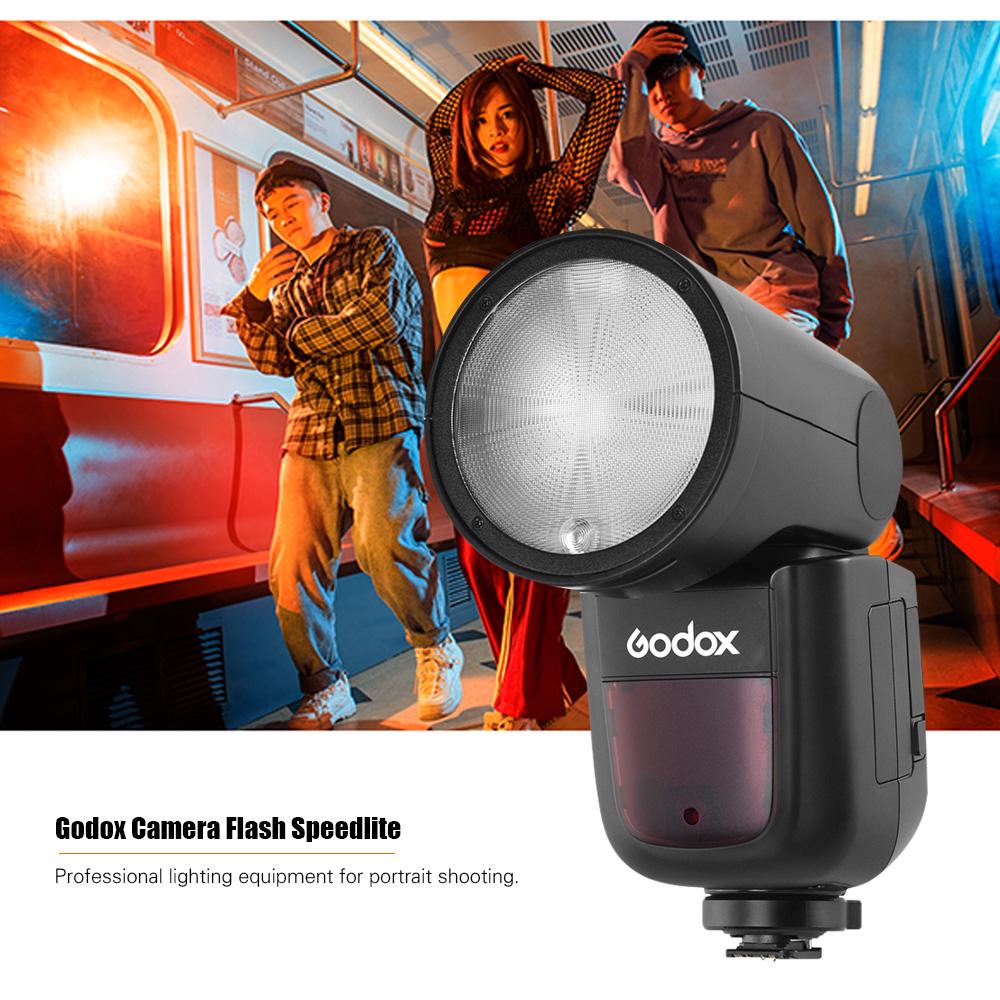 Godox V1S Professional Camera Flash Speedlite Speedlight Round Head Wireless 2.4G Fresnel Zoom