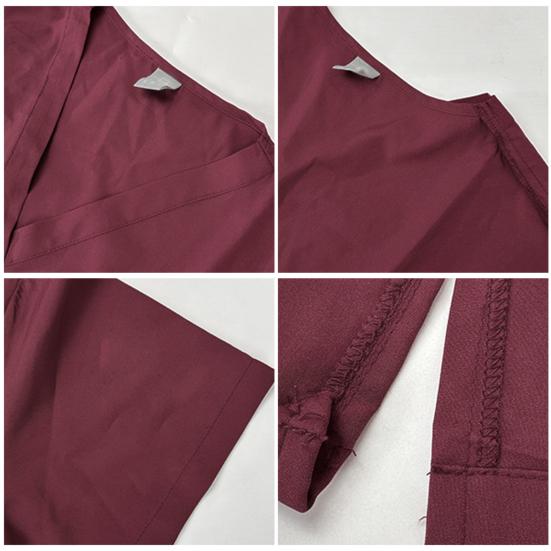 Medical Scrubs Set 2 Piece Suit Functional Scrubs for Nurses Doctors V-Neck Top Jogger Pants 9-Pocket Hospital Staff Uniform Set