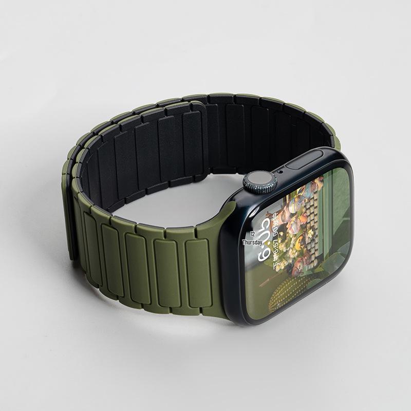 Силиконовый ремешок Jingyi для Apple Watch S7/S8/S9/S11 и iWatch10 с магнитной застежкой