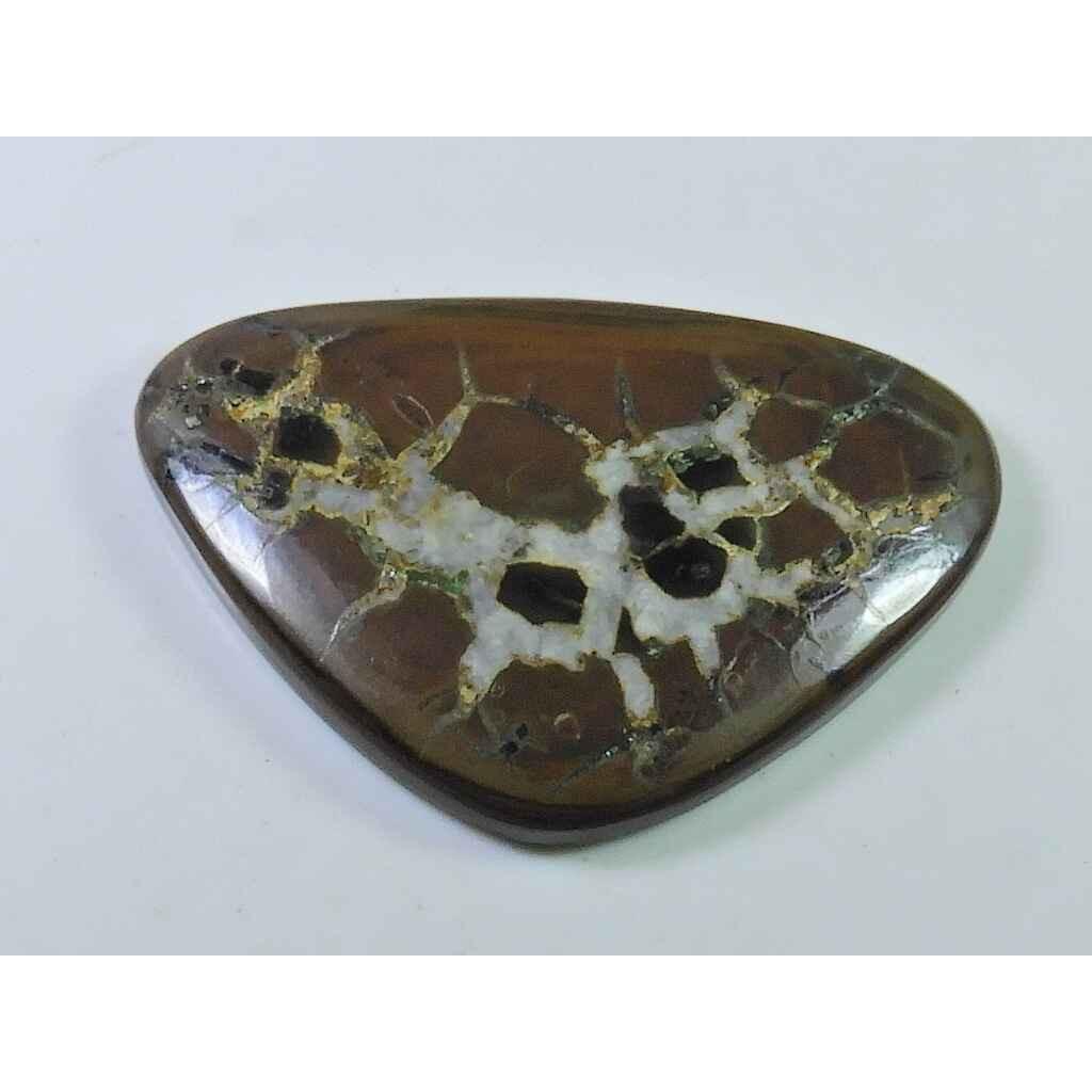58Cts. Natural Septarian Gronate Heart Crystal Cabs Loose Gemstone 30X45MM SK-2318