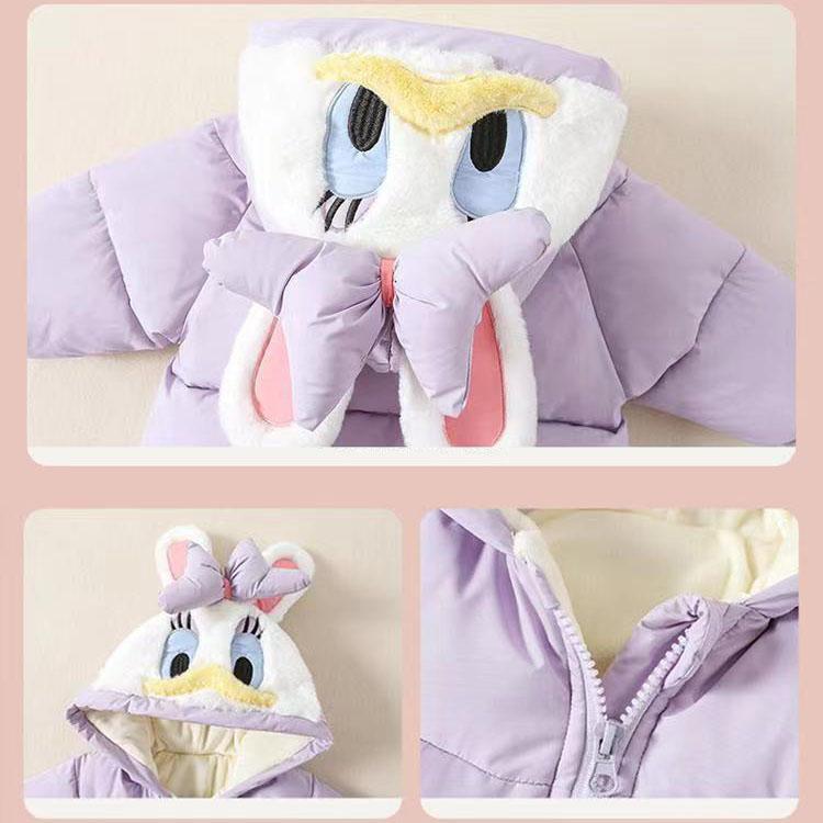 Детский пуховый хлопковый комбинезон зимняя одежда утолщенный теплый для девочки