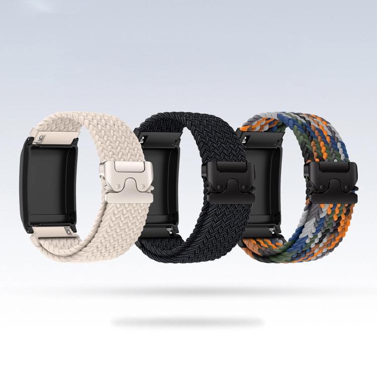 Parachute Buckle Elastic Nylon Braided Watch Band for WHOOP 4.0, Soft Breathable Adjustable Replacement Strap, Strap Only