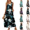 Women's Casual Long-length Sundress Summer Beach Dress Round Neck Sleeveless Loose Sundress