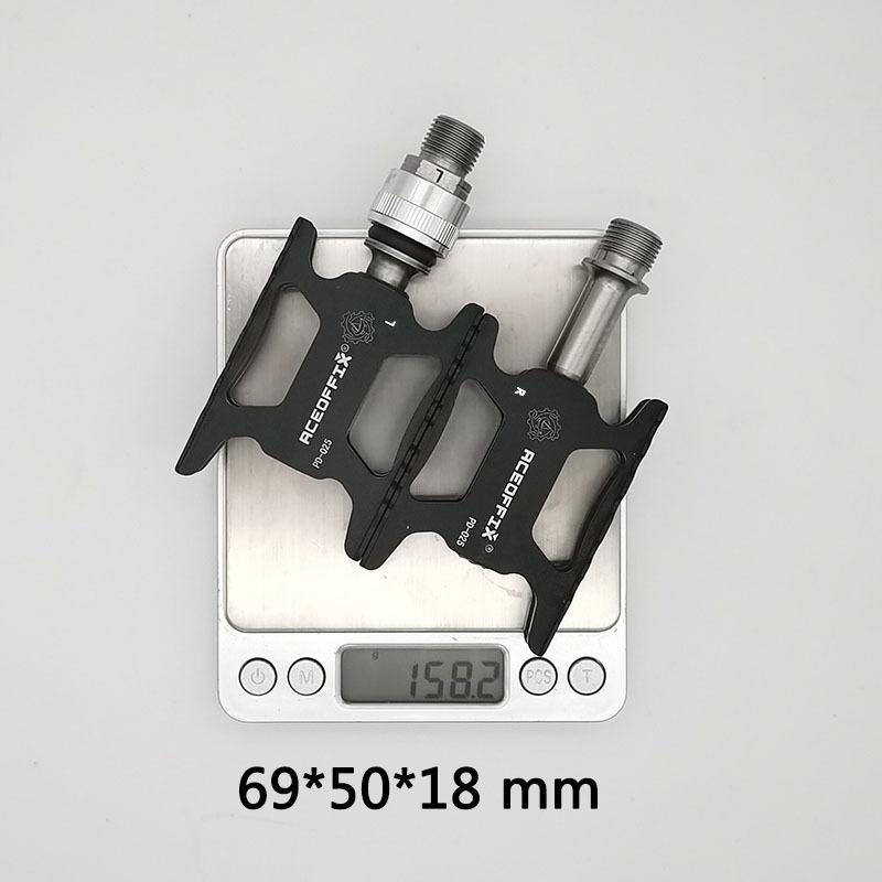 2 size ultralight 158g bicycle pedal for Brompton bike black/silver color aluminum + titanium axis 1pair