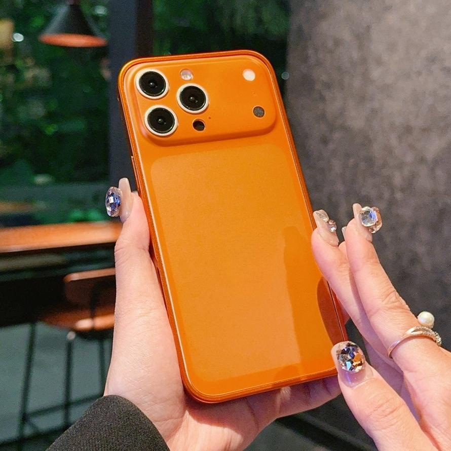 Тонкий чехол с задней панелью из металлического сплава для iPhone 16 15 14 13 12 Pro Max Мгновенная смена Обновление 17Pro/17 Pro Max Матовое покрытие