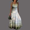 Women's Camisole Dress Maxi Long Dress with Buds Waiting To Bloom, Printed Dress, Spring/summer V-neck Casual Vacation