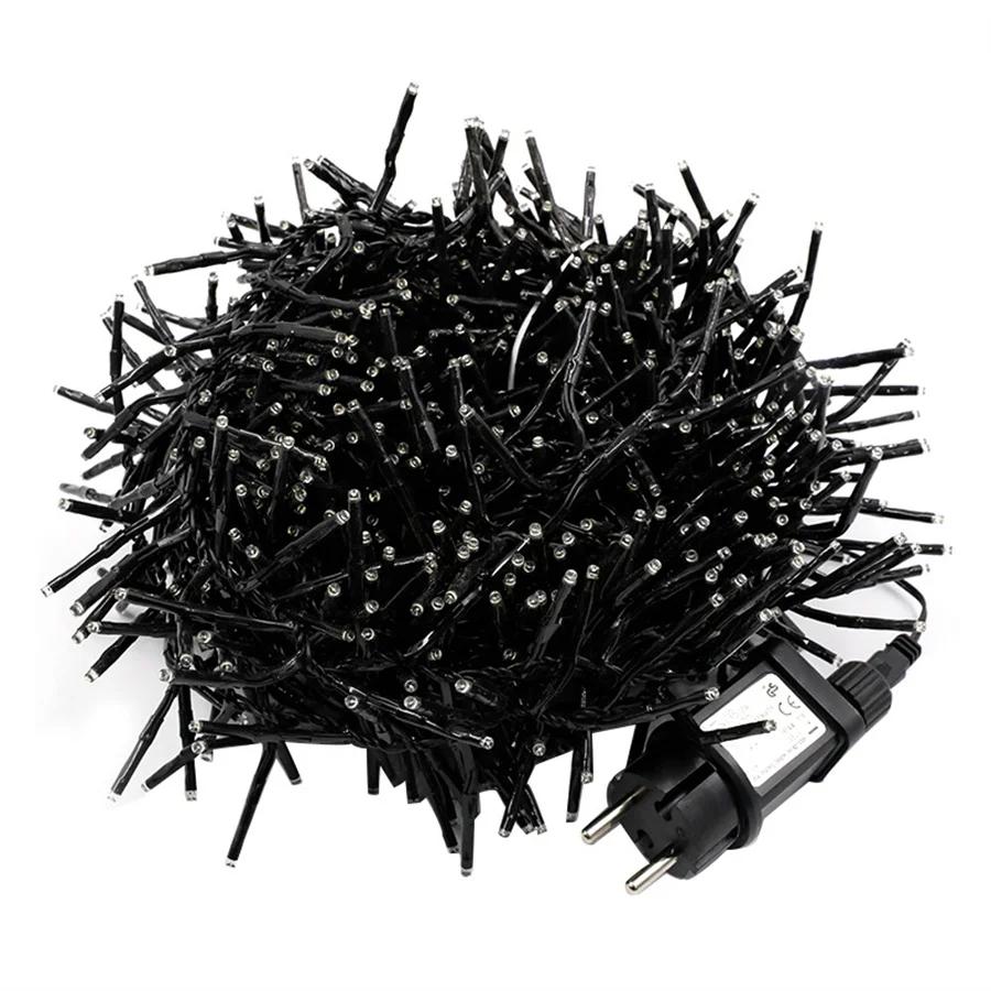 30M 2000 светодиодных кластерных рождественских гирлянд, включаемых в розетку, гирлянда для рождественской елки, фейерверк, уличная петарда