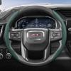 Breathable Perforated Leather Steering Wheel Cover for Gmc, Segmented Quick-Release Design, Non-Slip and Durable,