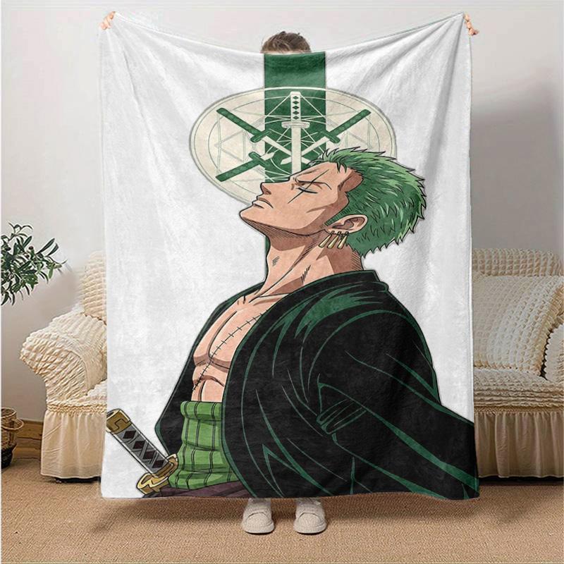 1pc Zoros Symbolic Sword Soft Throw Blanket Flannel All Season Light Weight Living Room/Bedroom Warm Blanket. M7270157