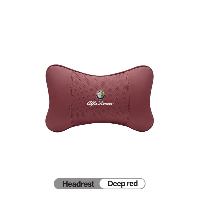 Car Stickers For Alfa Romeo High-quality Leather Car Seat Headrest Memory Foam Comfort Pillow Auto Interior For Alfa Romeo 4C 15