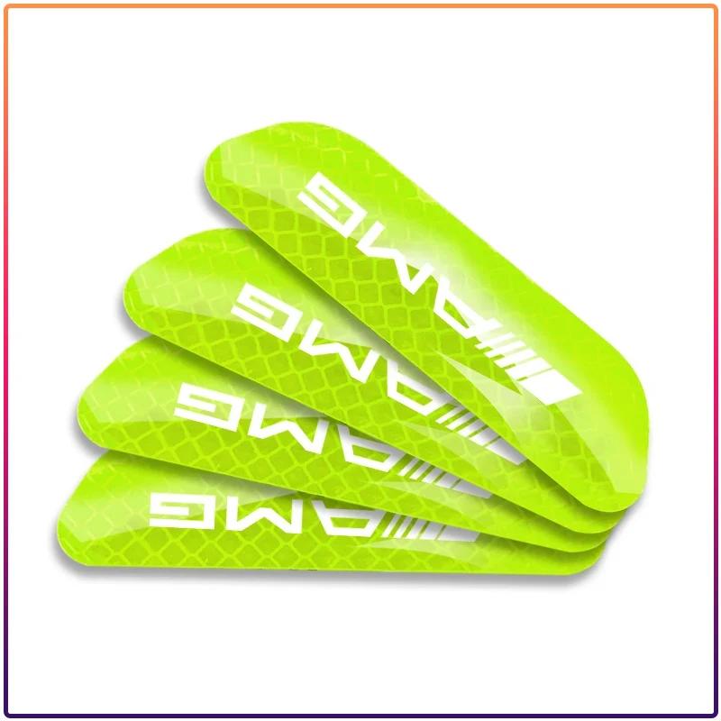 JCG1 4pcs Car Reflective Strips Warning Stickers Badge Car Caps For Mercedes-Benz C450 C180 C200 C220 C250 C300 C400 W205 S20