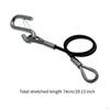Tow Strap with Hook Spring Safety Cable Rubber-coated Hauling Trailer
