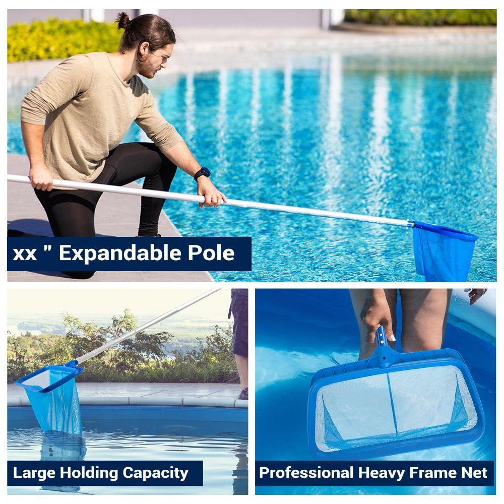 Большая емкость для бассейна сетка без шеста с мелкой сеткой для сбора мусора из листьев