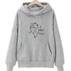 I Do What I Want Cat Hoodie Simple Painting Graphic Sweatshirts Women Kawaii Anime Clothes Long-sleeve Causal Fall Pullovers