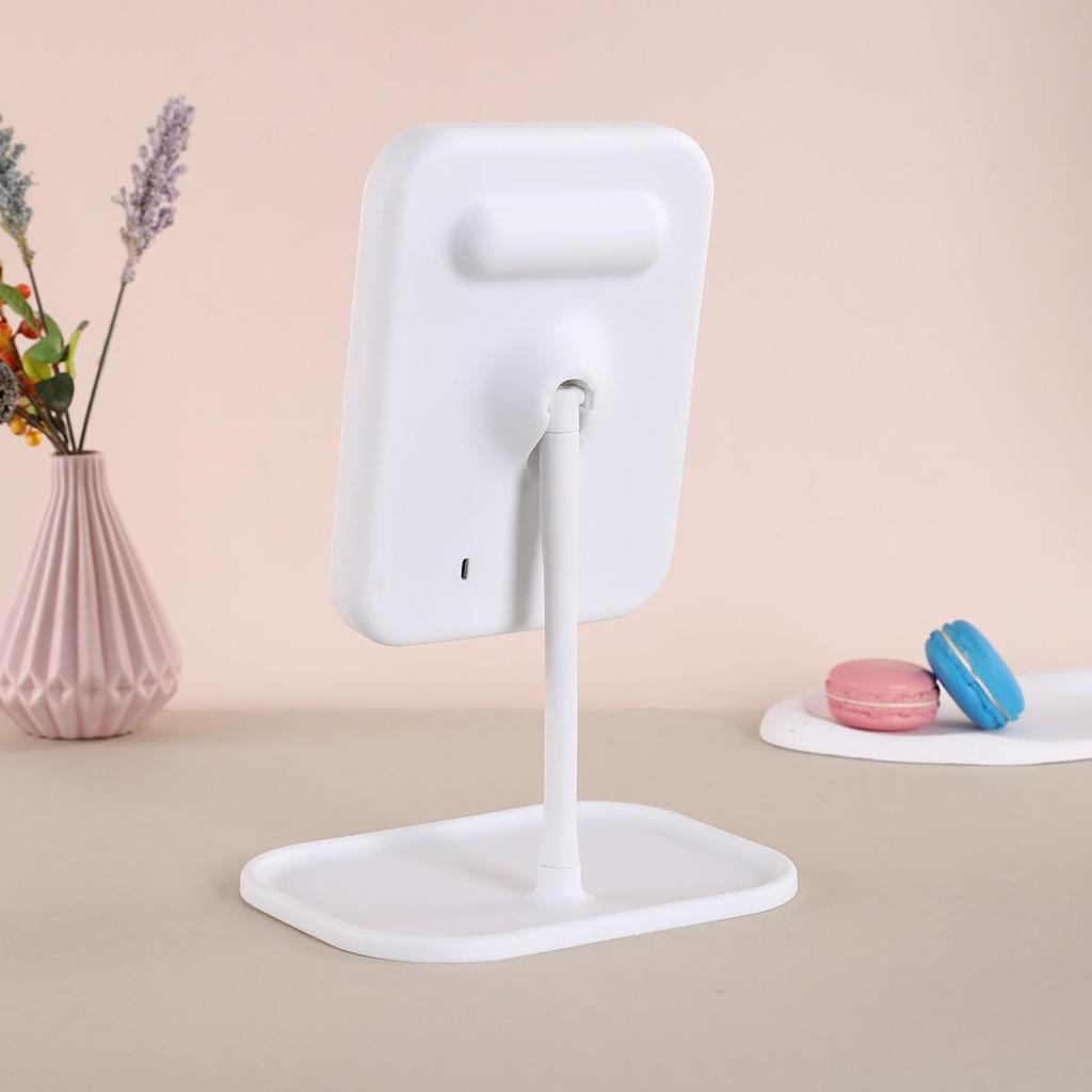 Светодиодное зеркало для макияжа с USB-зарядкой: Портативное зеркало для макияжа в стиле INS со светом для общежитий