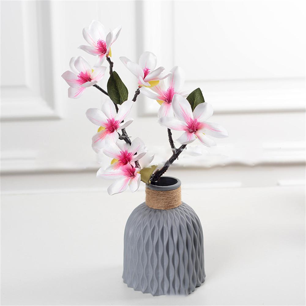Modern Flower Vase Imitation Ceramic Flower Pot Decoration Home Plastic Vase Flower Arrangement Nordic Style Home Decoration