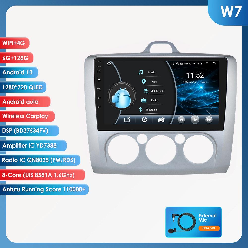 OSSURET Android13 Автомобильное радио для Ford Focus 2 3 Mk2 Mk3 2004-2011 Мультимедийный видеоплеер Навигация Интеллектуальный экран GPS 2Din Carplay 4G Авто Стерео