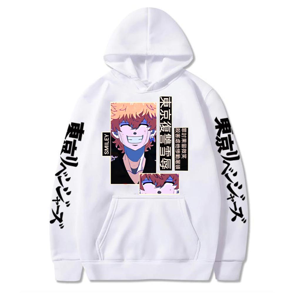 Аниме Tokyo Revengers Sad Smiley Nahoya Kawata Printed Hooded Men Women Hot Manga Hoodies Harajuku Unisex Oversize Sweatshirt