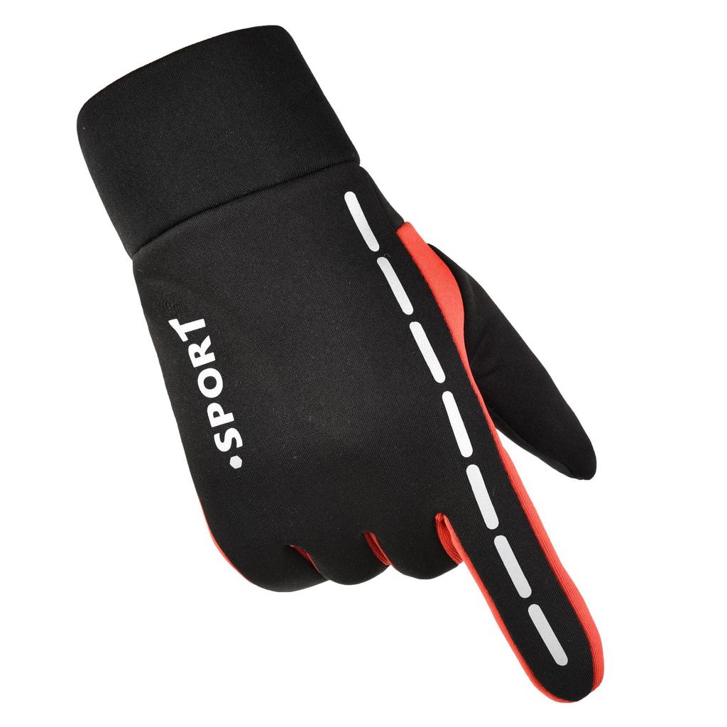 Теплые перчатки для велоспорта для мужчин на осень и зиму, для велоспорта на открытом воздухе, бархатные и утолщенные, нескользящие, водонепроницаемые спортивные перчатки для сенсорных экранов для женщин