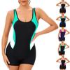 Women's Sleeveless Conservative Sexy Backless Wetsuit With Breast Pad