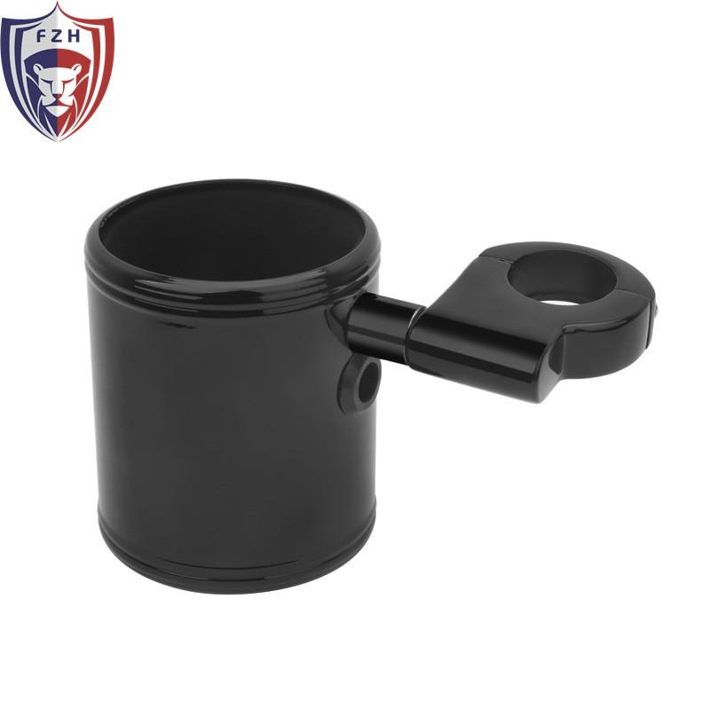 Universal Motorcycle Cup Holder Bracket Adjustable Quick-Release Gold Finish Harley Cruiser Bobber