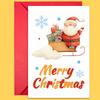 10PCS Cute Cartoon Christmas Greeting Cards Set with Envelopes, Large Size Xmas Cards for Holiday Wishes & Gifts