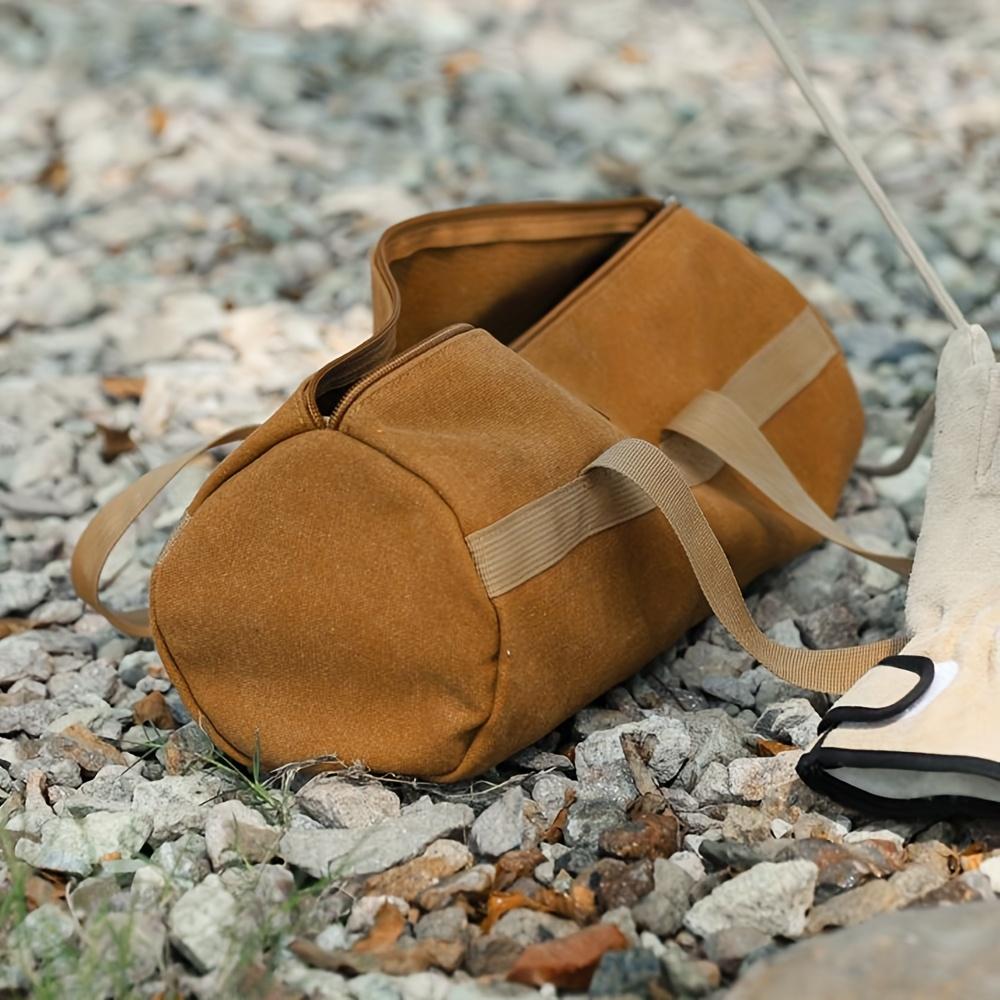 Durable Men's Tool Storage Bag, Large Capacity Wide Opening Zipper Bag, Portable Hand & Shoulder Carry Bag with Adjustable Strap
