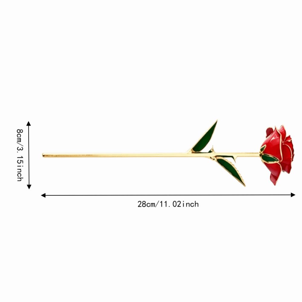 2pcs Long Stem Long Stem Rose Multi-color Option Gold Plated Rose Flower Romantic Occasion