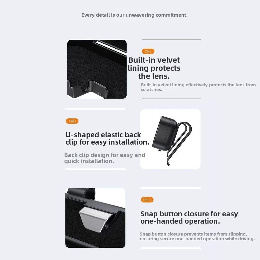 Press Switch Car Glasses Box Shock-proof Eyeglasses Protection Box Car Sunglasses Holder  Car Visor
