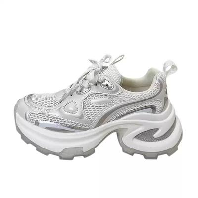 Женская повседневная спортивная обувь, однотонные, сверхлегкие кроссовки, увеличивающие рост, удобная и универсальная повседневная обувь на каждый день