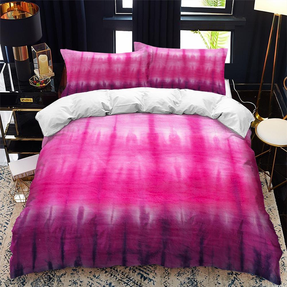 Color Tie Dyeing Double Bed Duvet Cover Set Queen Calico Twin Size Comforter Bedding Set Single Complete Set