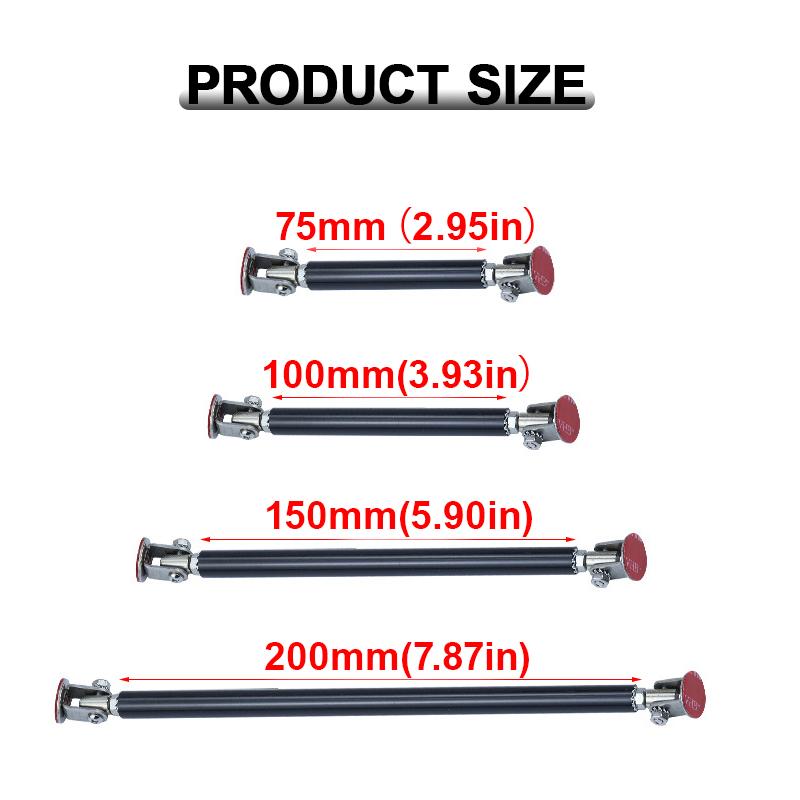 1 пара универсальных автомобильных сплиттеров, гоночных регулируемых передних и задних бамперов, комплект тяговых штанг 75/100/150/200 мм
