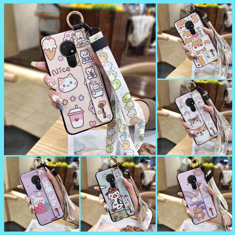 Lanyard Back Cover Phone Case For Nokia 6.2/7.2 Waterproof Anti-dust Silicone Fashion Design Soft Case Dirt-resistant