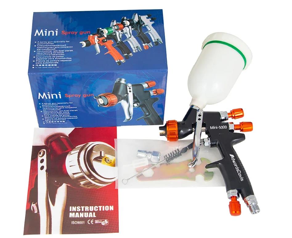 Мини-краскопульт HVLP 5000 0,8/1,0 мм стальное сопло гравитационный краскопульт набор для DIY покраски портативный краскопульт для покраски автомобилей и ремонта мебели