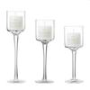BEPAN Glass Candlestick European Romantic Candlelight Dinner High Foot Wedding Birthday Restaurant Water Floating Candle Cup