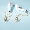 1 Pair Stainless Steel Anti-Lost Earphone Holder Clip Earrings For Airpods 1 & 2 & Pro 3 Wireless Earrings Jewerly