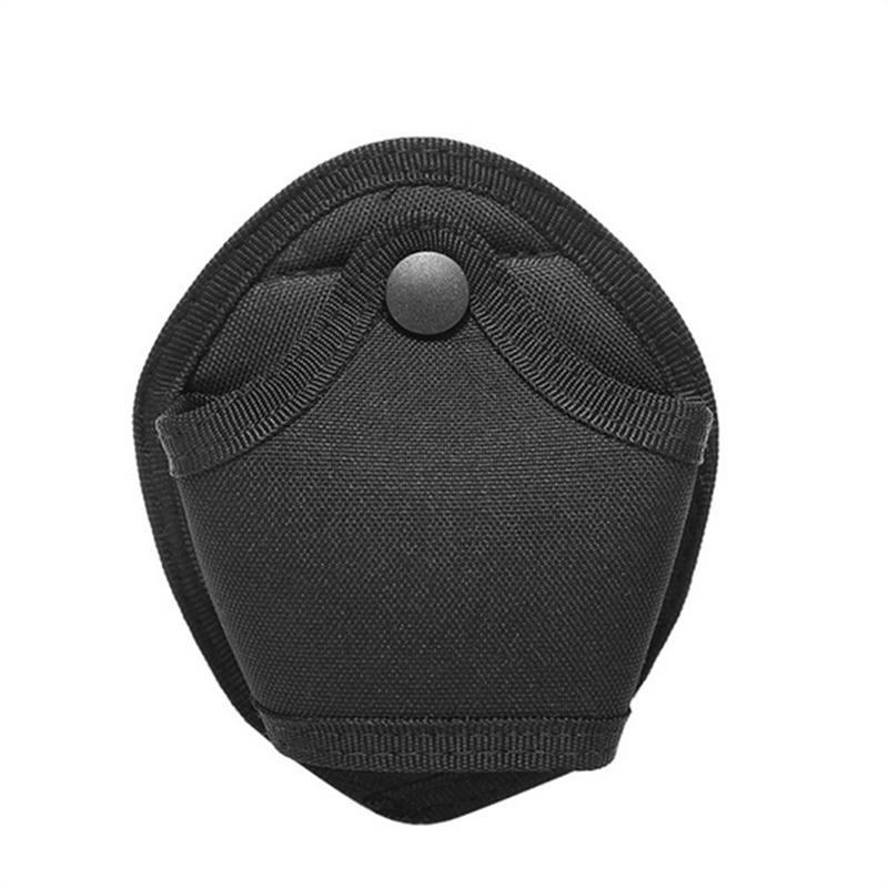 Универсальные наручники с чехлом с маленькими карманами, полицейский чехол для наручников, поясной ремень, держатель открытого типа, шлевка для ремня, аксессуары