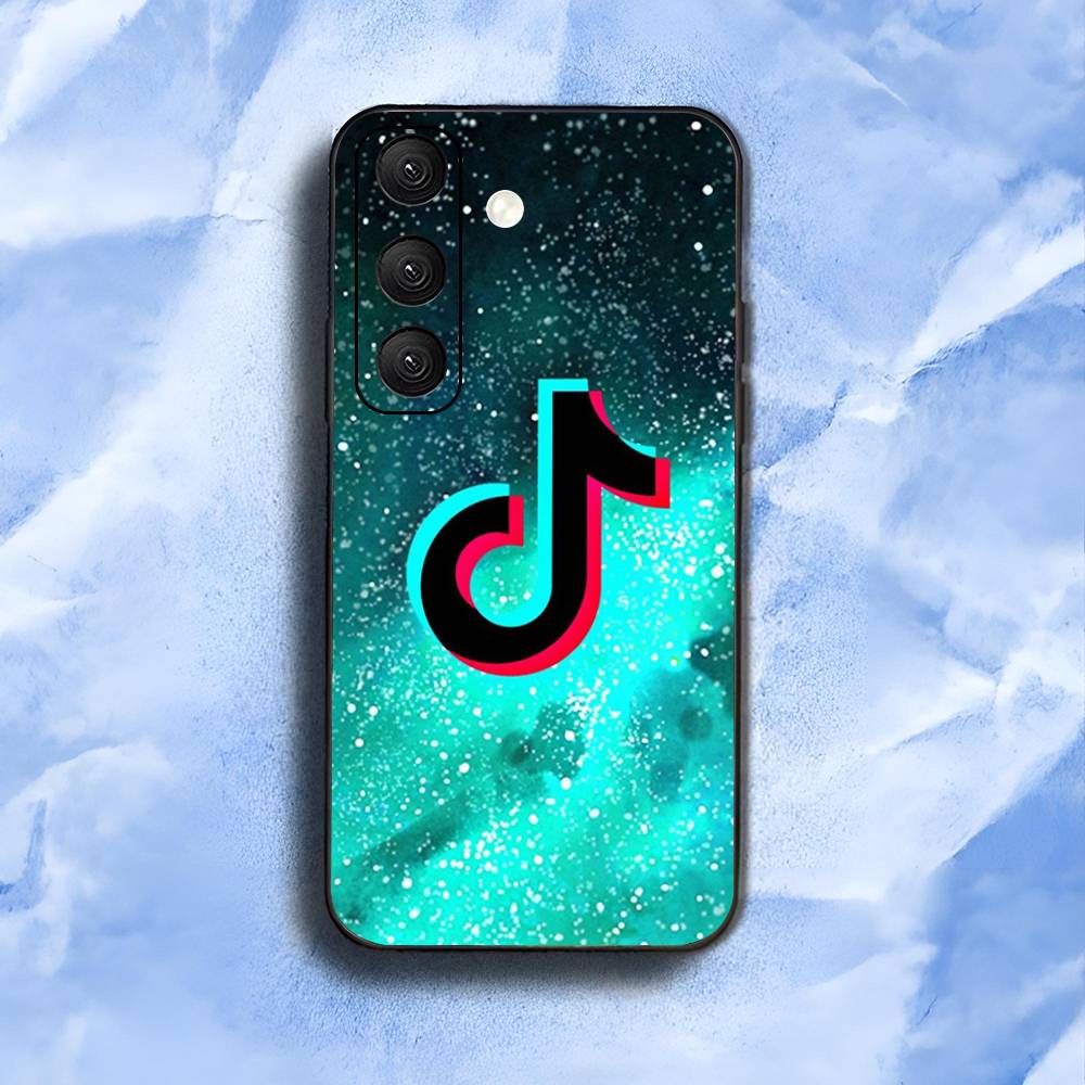 Музыкальный логотип TikTok для Samsung Galaxy S25 S24 S23 Ultra S22 S21 Plus S20 Черный Мягкий Силиконовый Защитный Чехол
