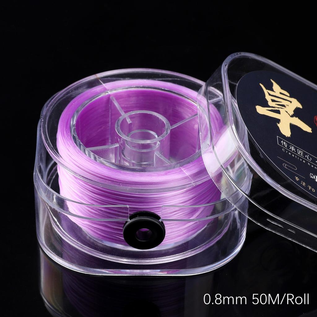 Прочная нейлоновая резиновая эластичная нить для изготовления украшений и браслетов - Разные цвета, 50-100 метров