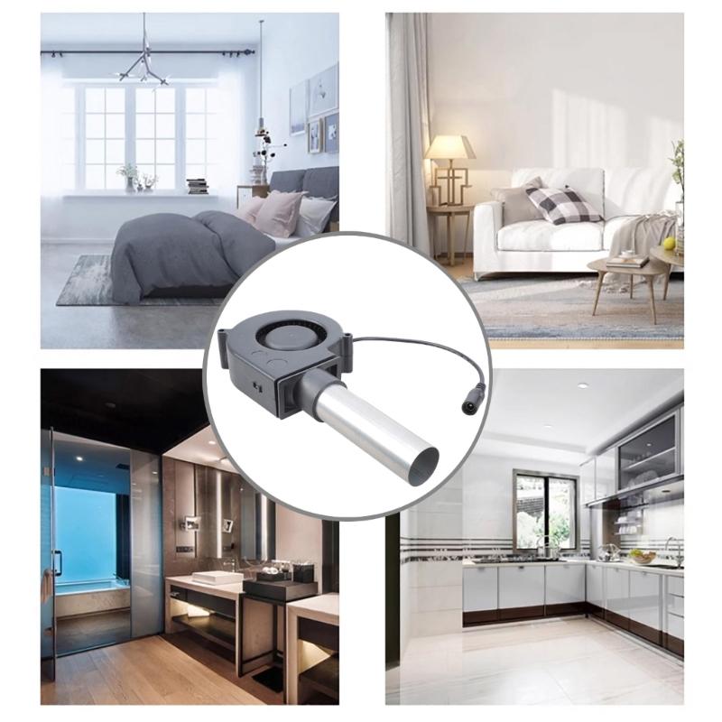 Регулируемая скорость 12В вентилятор 5500 об/мин высокий CFM для вентиляции дровяной печи, для кемпинга на открытом воздухе, совместим с металлическим воздуховодом