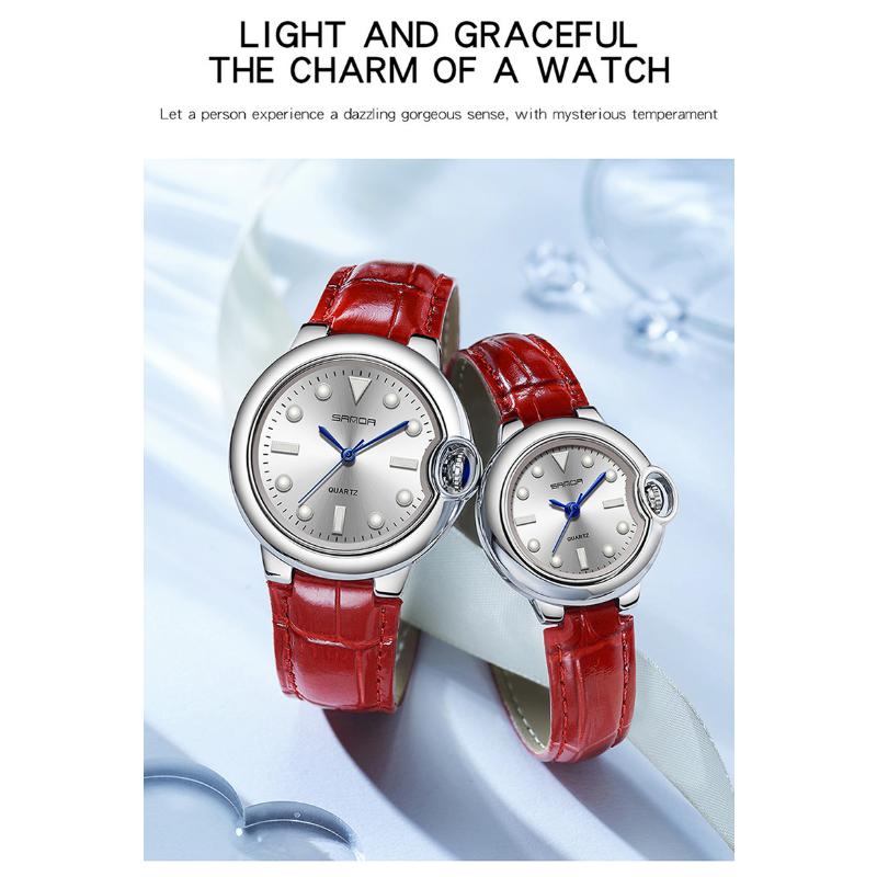 SANDA Couple Trend Cool Men's and Women's Large Dial Waterproof Quartz Watches Fashion Personality Blue Ball Men's Watches