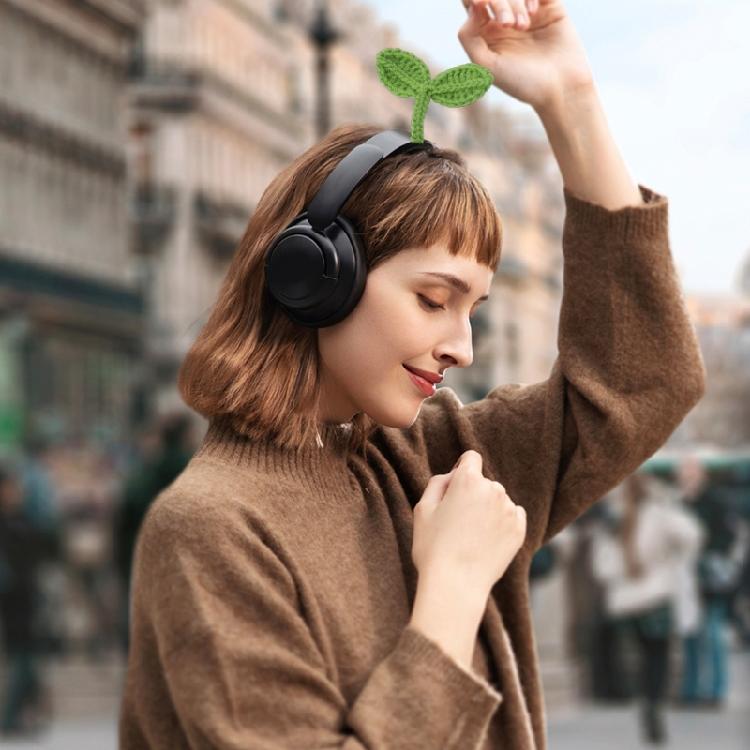 Креативные вязаные крючком ремешки-листочки для кабелей, милый аксессуар для наушников