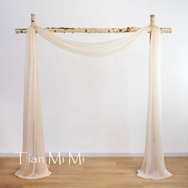 6 -10 Meters Wedding Arch Drape Fabric Sheer Chiffon Tulle Curtain Drapping Backdrop Party Supplies Drapery Ceremony Decoration
