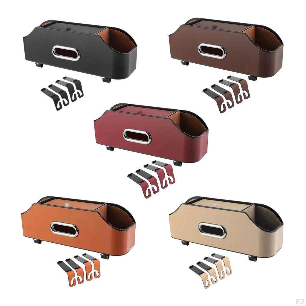 Back Organizer Tissue Box Cup Holder Automobile Interior Accessories With Hooks Road Trips Keep Tidy