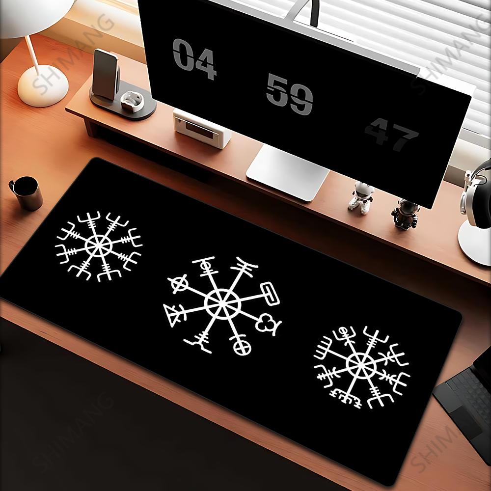 VikingVegvisir Logo Mousepad INS Tide Large Thickened Mouse Pad Oversized Gaming Keyboard Notebook Table Mat for PC Computer