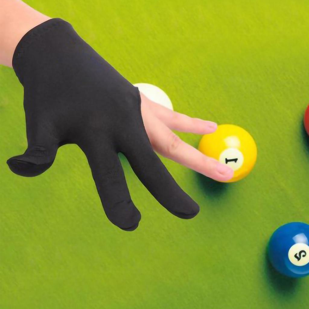 Перчатки для бильярда, эластичные перчатки для кия для снукера с тремя пальцами для мужчин и женщин, аксессуары для пула, детали для бильярдного кия
