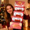 Santa Theme Party Favors Christmas Money Gift Card Holder with 6 Slots, Santa/Elk/Tree Cash Box for Giving Supplies Bills And Cards, Festive Cardboard